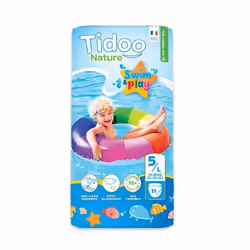 Tidoo Nature – Swim&Play, Garçon/Fille, 12 kg, 18 kg, Bleu, Velcro, Jour et nuit