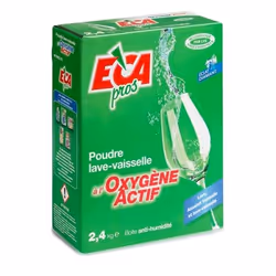 ECA pros à l’Oxygène Actif, Détergent pour lave-vaisselle, Poudre, 2,4 kg, Agent de blanchiment oxygénés : 5-15%, Agent de su ...