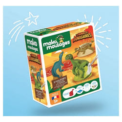 Moules à Dinosaures - Mako Moulages - 3 Figurines - Fabriqué en France - À partir de 5 ans - Kit Créatif