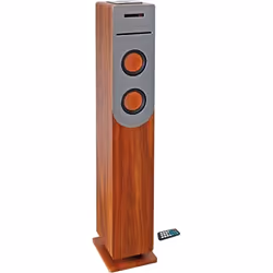 INOVALLEY HP34-CD-WOOD Tour de son Lecteur CD - Bluetooth - 100 W - USB - Bois et gris