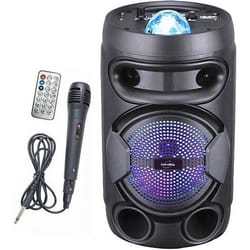 INOVALLEY KA02 BOWL- Enceinte lumineuse Bluetooth 400W - Fonction Karaoke - Boule kaleidoscope LED multicolore - Port USB, Micro