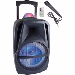 INOVALLEY KA116BOWL - Enceinte lumineuse Bluetooth 450W - Fonction Karaoke - Boule kaleidoscope LED multicolore - Port USB