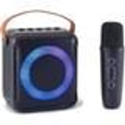 Enceinte Karaoké + micro sans fil - INOVALLEY - KA04BTH-B - Bluetooth - Lumineuse