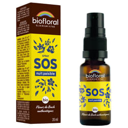 Biofloral Fleurs de Bach Spray SOS Nuit Paisible Bio 20 ml