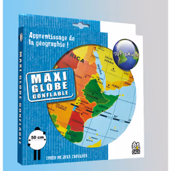 Caly Toys Maxi Globe Gonflable, 4 an(s), PVC, Multicolore