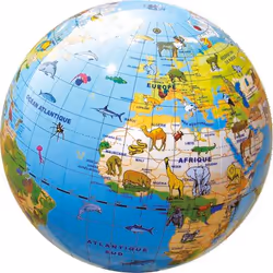 Caly Toys Globe gonflable 30 animaux globe