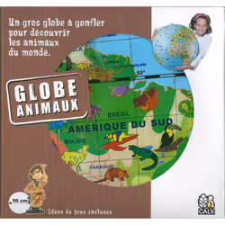 Caly Toys Animaux maxi globe, 4 an(s), PVC, Multicolore