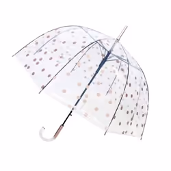 Gift Company BUL6060, Complet, Parapluie, Rond, Or, Transparent, 85 cm, 85 cm