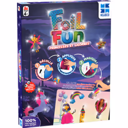 MEGABLEU Foil Fun - Princesses et Licornes, Kit de loisirs créatifs pour enfants, 4 an(s), Multicolore