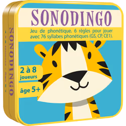 Asmodee Sonodingo, unisexe, Carton, Métal, Jaune, Bleu, Blanc, Noir, Lilas, 01-01-2014, 90 mm, 28 mm