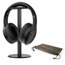 Meliconi - Casque TV Bluetooth et porte-casque Noir - HP FLASH EVO - sans fil avec station daccueil - Autonomie 18h - Portée 10m