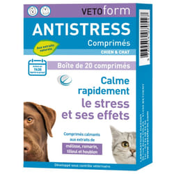 Vetoform Antistress Comprimés Chien et Chat 20 Comprimés