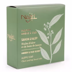 NAJEL SAV33NJ/5P, Peau et cheveux, Savon en pain, Oud, Ambre, Vert, Rond, 1 ml