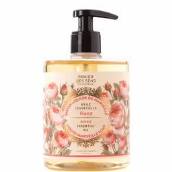Panier des Sens Rejuvenating Rose, Mains et corps, Savon liquide, Flacon pompe, Hydratant, Nourrissant, Régénérant, Rose, Hui ...