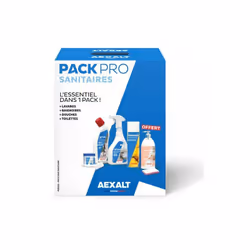 PACK PRO SANITAIRES PLUHO AEXALT - 7 articles - PSP255 - 1 NET'SAN WC – Détartrant désinfectant WC – bec de canard 750 ml 1 N ...