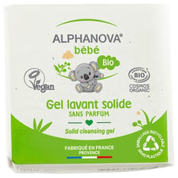 Alphanova Bébé Gel Lavant Solide Bio 100 g