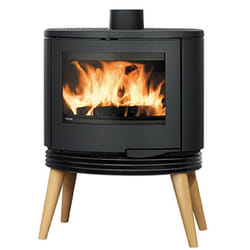 Supra KYO poêle Pose libre Bois de chauffage, Briquettes de bois Noir
