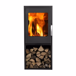 Supra - Poêle à bois jacco bûcher acier - vertical - étanche - bûcher - 5kW