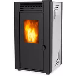 Poêle à granulés non étanche vertical Orphée 8 blanc séduit par ses performances optimales, idéales pour un confort de vie op ...
