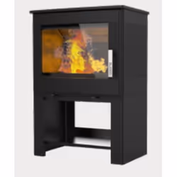 Supra ODÉLYA BÛCHER, Pose libre, Noir, Fonte, Bois de chauffage, 150 m², 77%