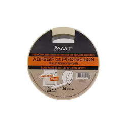 Adhésif de protection/masquage AMT Tous types de peintures Bande cache 50mm x 25M - Lignes droites