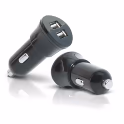 Mobilis Car Charger 2 USB, Auto, Allume-cigare, Noir