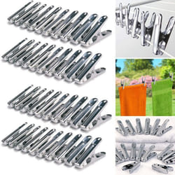IDMARKET 40 pinces à linge inox pinces incassables inusables ne rouillent pas