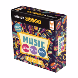 Topi Games FAMILY QUIZZ MUSIQUE ANNEE 80 & 90, unisexe, 30 pièce(s), Carton, Plastique, Gris, Bleu, 01-05-2019, Chine
