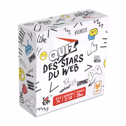 Topi Games LE QUIZZ DES STARS DU WEB, unisexe, 40 pièce(s), Carton, Plastique, Gris, Bleu, 01-05-2019, Chine