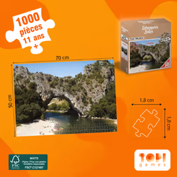 Topi Games ECHAPEES BELLES - ARDECHE - 1000 pièces