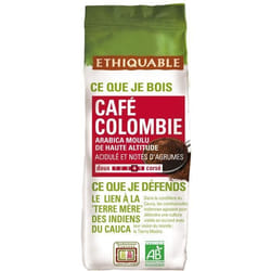 ETHIQUABLE Café Colombie Moulu Bio - 250 g - 100% Arabica - intensité 4/5