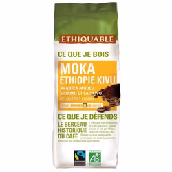 ETHIQUABLE Café Moka moulu Arabica Ethiopie Sidamo et Lac Kivu Bio - 250 g