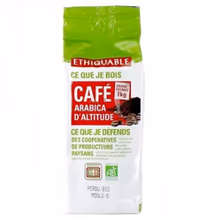 ETHIQUABLE - Café Pérou MOULU bio & équitable 1 kg - 100% Arabica d altitude - intensité 4/5 & 3/5