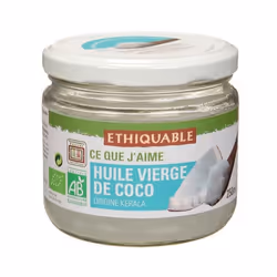 ETHIQUABLE Huile Vierge de Coco Bio - 250ml