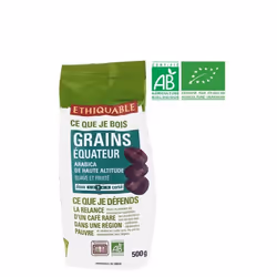 ETHIQUABLE Café en grains Equateur Bio - 500g