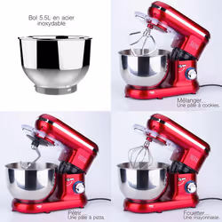 Kitchen Move BAT-1519 mixeur Robot mixer 1500 W Rouge - Vue supplémentaire 7