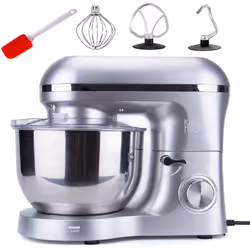 Robot Pâtissier, Robot Pétrin Pratique, Robot Cuisine Multifonctions, Pétrisseur Professionnel Stable et Rapide avec 6 Vitess ...