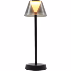 Lampe de table sans fil LED BEVERLY BLACK Noir Plastique H34CM