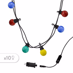 Lumisky 2X Party Guinguette 10, 10 lampe(s), LED, 6,5 m, 2 pièce(s)
