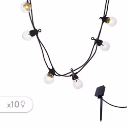 Lumisky 2X Party Clear Solar, 10 lampe(s), LED, 5,9 m, 2 pièce(s)