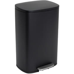 Kitchen Move - Poubelle de cuisine à pédale admiral Noir Acier inoxydable 50 l