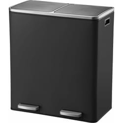 Poubelle de tri sélectif MAJOR Noir Acier inoxydable 60 L