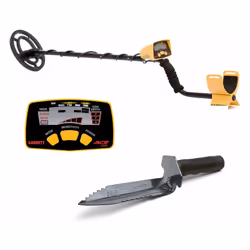Garrett ACE 150 : Le détecteur de métaux à petit prix idéal pour débuter la détection ! CE PACK COMPREND : Une pelle couteau  ...
