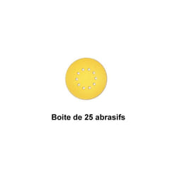 Abrasif sun Flex rond jaune, 225 mm grain 40 Flex Boite de 25 abrasifs