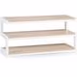 Meuble TV - NorStone - Esse - Blanc et Chêne - Supporte jusquà 80 kg - TV jusquà 46