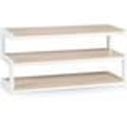 Meuble TV - NorStone - Esse - Blanc et Chêne - Supporte jusquà 80 kg - TV jusquà 46