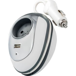 Convertisseur - WATT&CO - Carwatt 150W - USB 2.4A - Blanc - Gris