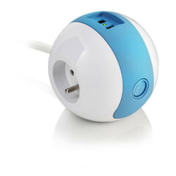 Watt&co - Multiprise Multimédia 2x16A+1x6A+USB 2,1A