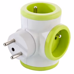 WATT&CO Triplite, Type E (FR), Type E (FR), 250 V, 16 A, Vert, Blanc, Mâle/Femelle