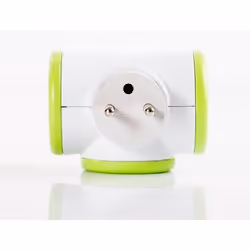 WATT&CO Triplite adaptateur prise d'alimentation Type E (FR) Vert, Blanc